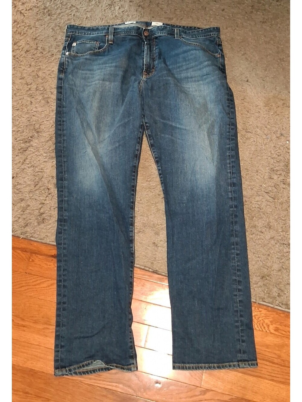 AG Adriano Goldschmied B-Type III Easy Jeans Mens 41x33 Blue Denim Straight Leg